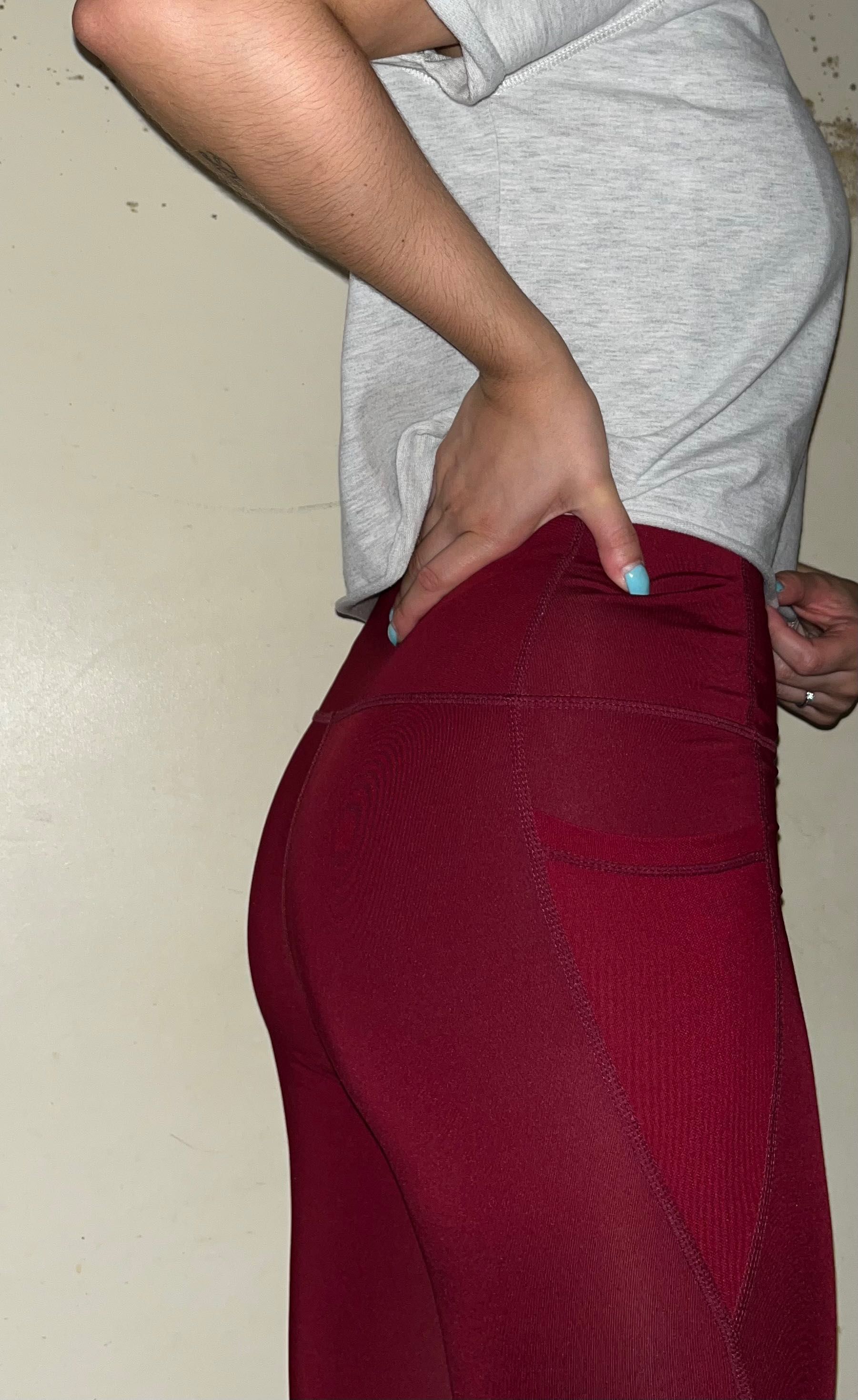 Leggings bordeaux da Shein