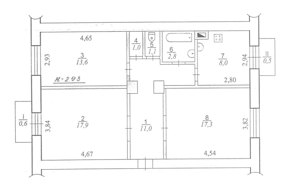 Продаж 3-кімнатної квартири, 97 Квартал