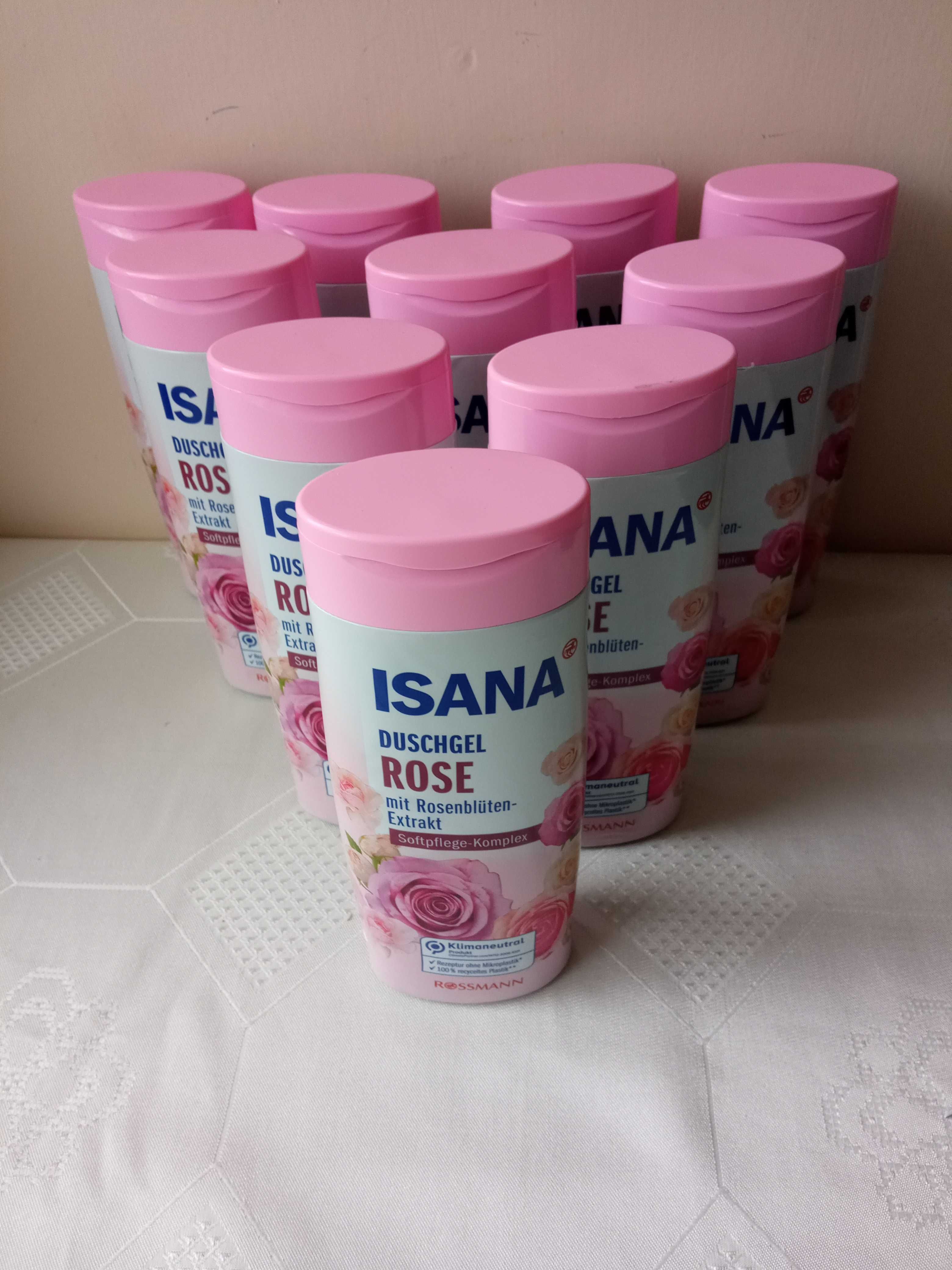 5 szt ISANA Kremowy żel pod prysznic Róża Rose 300ml