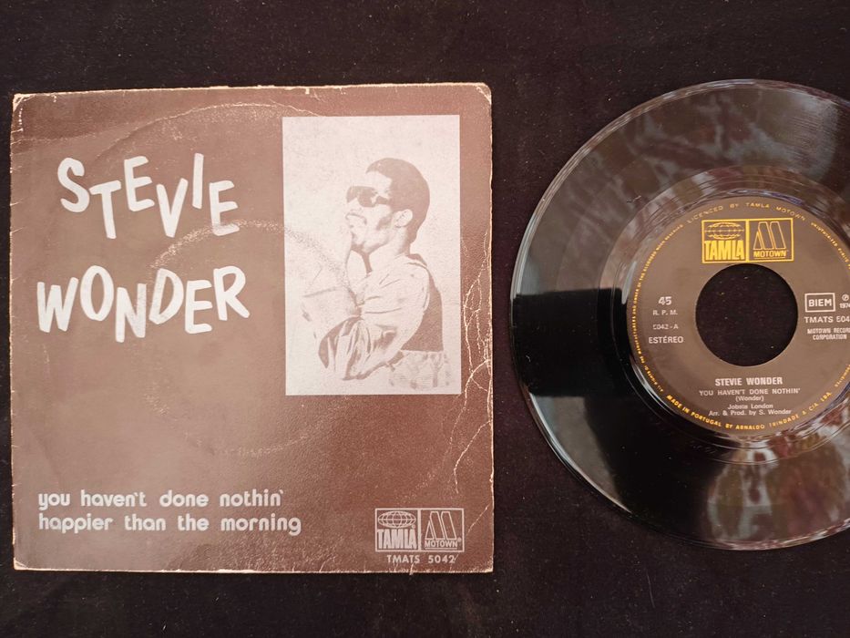 Disco de Vinil 45 RPM – STEVIE WONDER – You Haven't done Nothin' ...
