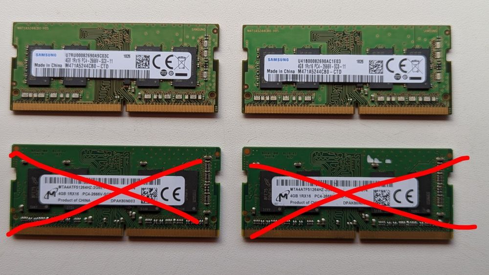 Оперативна пам'ять Samsung, Micron 4Gb DDR4 2666 MHz