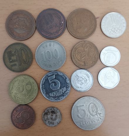 15 monet ciekawy zestaw  ze świata