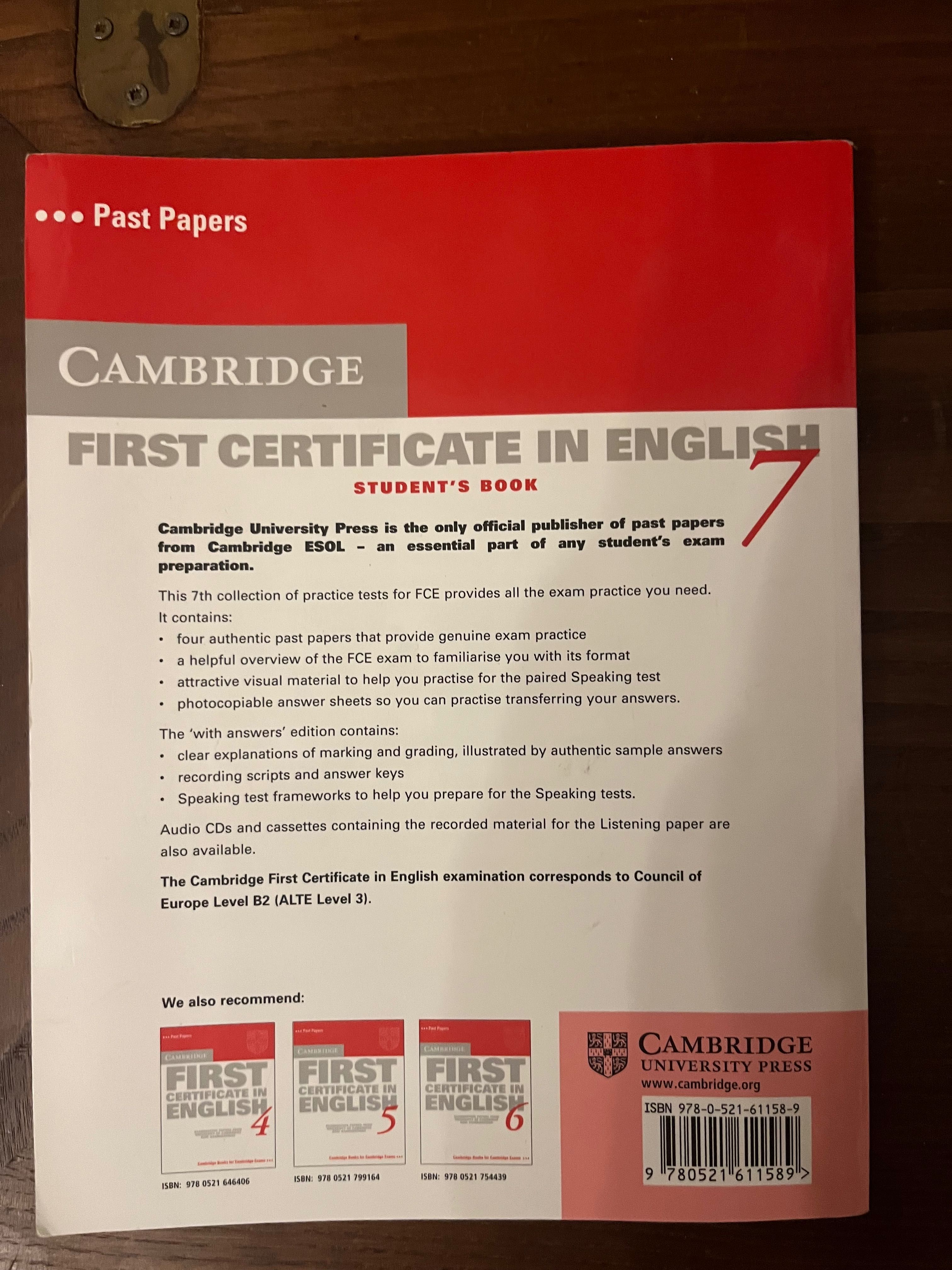 First Certificate English Students book