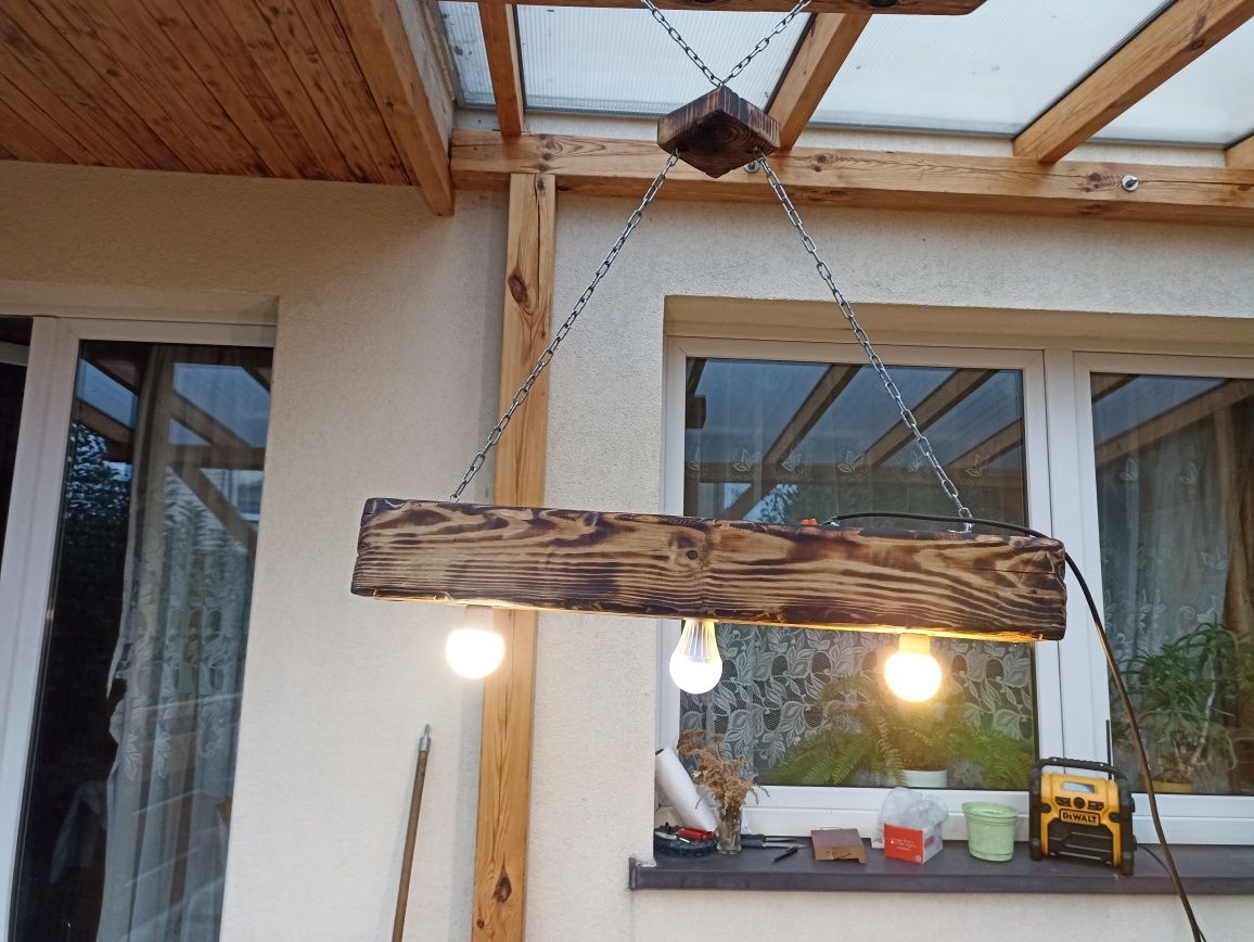 Lampa z bala rustykalna