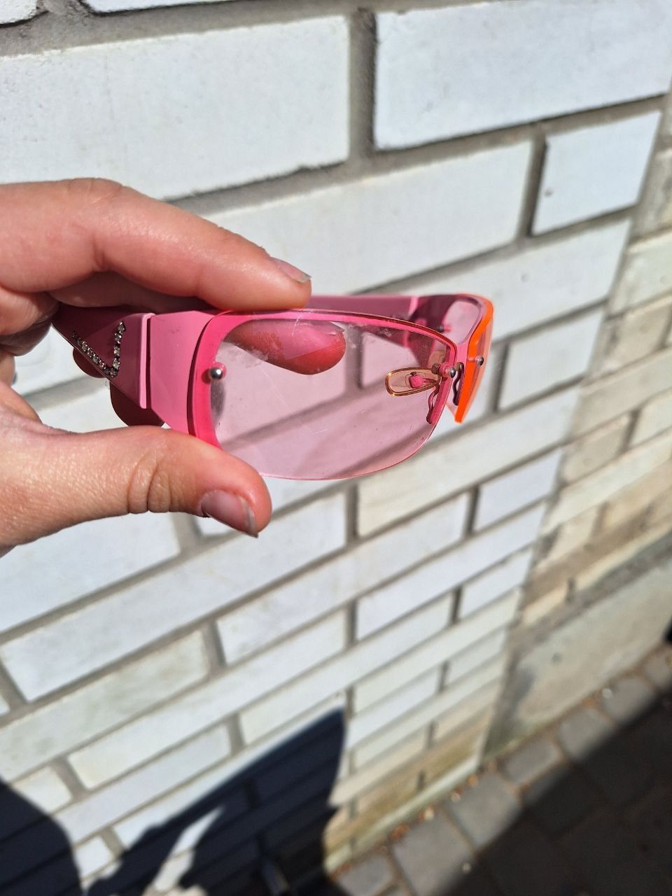 Срочно! Розовые очки kaidj, made in Italy, Очки y2k