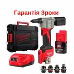 Заклепочник акумуляторний Milwaukee M12 M12 BPRT-201X, закл. 2,4-4,8мм