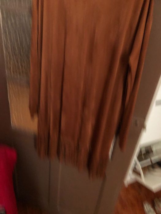 Quimono couro castanho