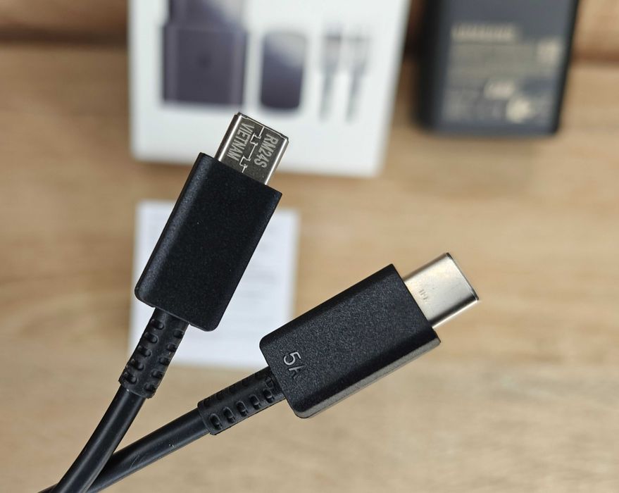 Зарядное Samsung 45 Вт + кабель 5 А, оригинальный комплект.