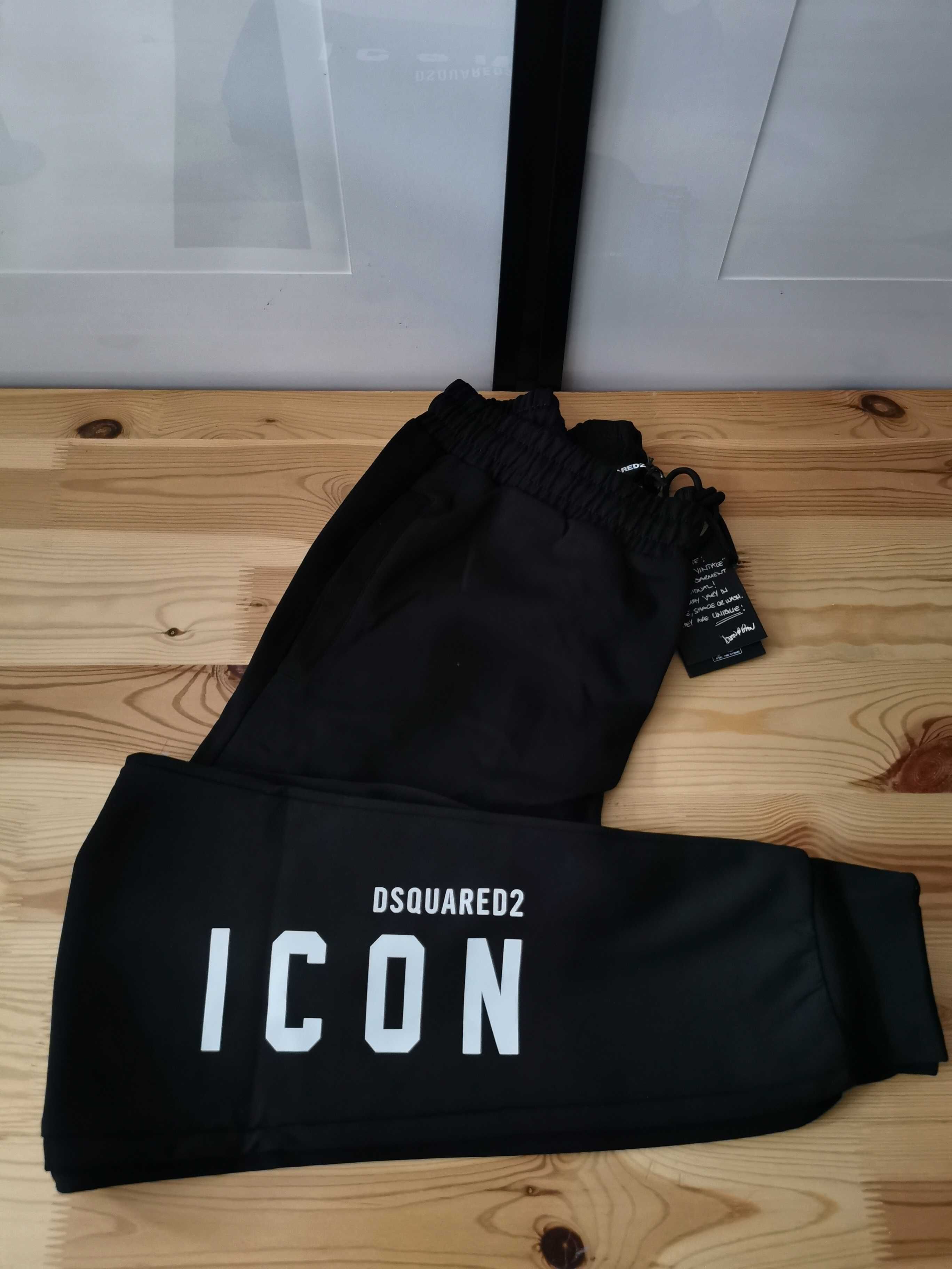 -50% Icon Dsquared spodnie dresowe męskie czarne XL, 3XL