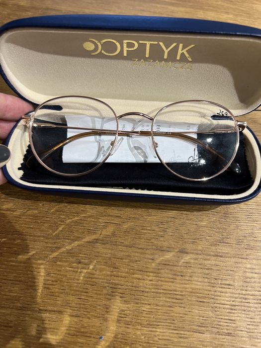 Oprawki okulary różowe złoto