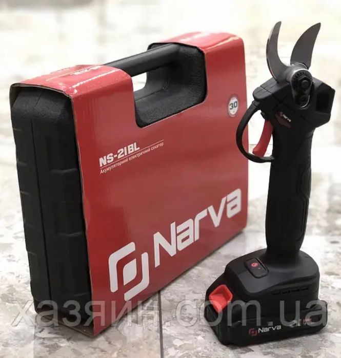 Аккумуляторный секатор Narva NS-21BL бесщеточный (2 аккумулятора)
