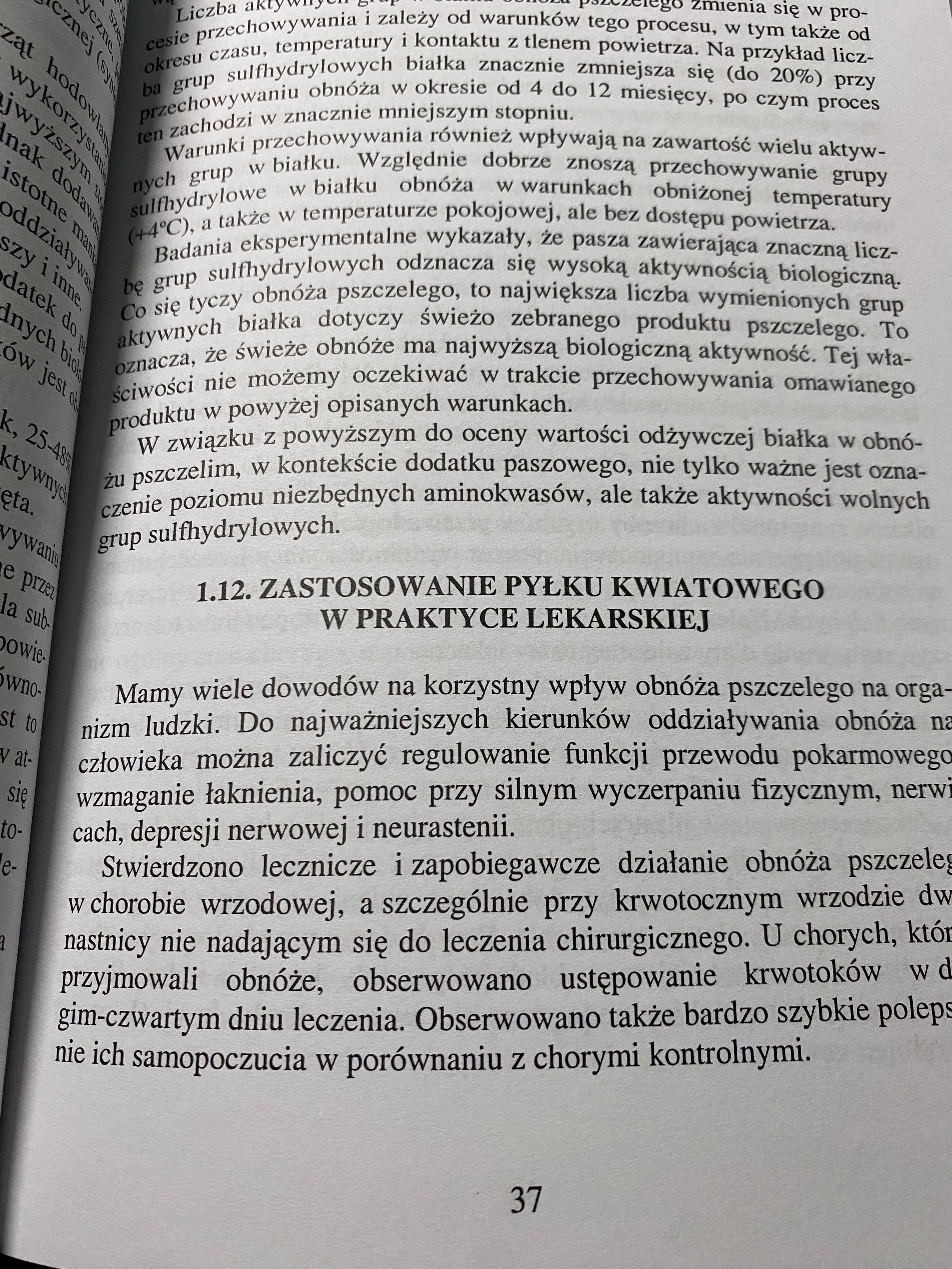 Pyłek kwiatowy obnóże pszczele w farmacji i medycynie