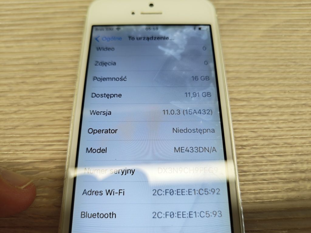 Sprzedam biały iphone 5 16gb sprawny czytaj opis