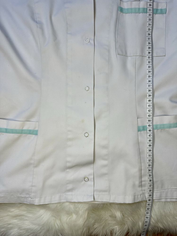 Bluza fartuch medyczny bialy mietowy XS/S