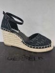 Nowe espadryle KARL LAGERFELD koturna 37 czarne sandały