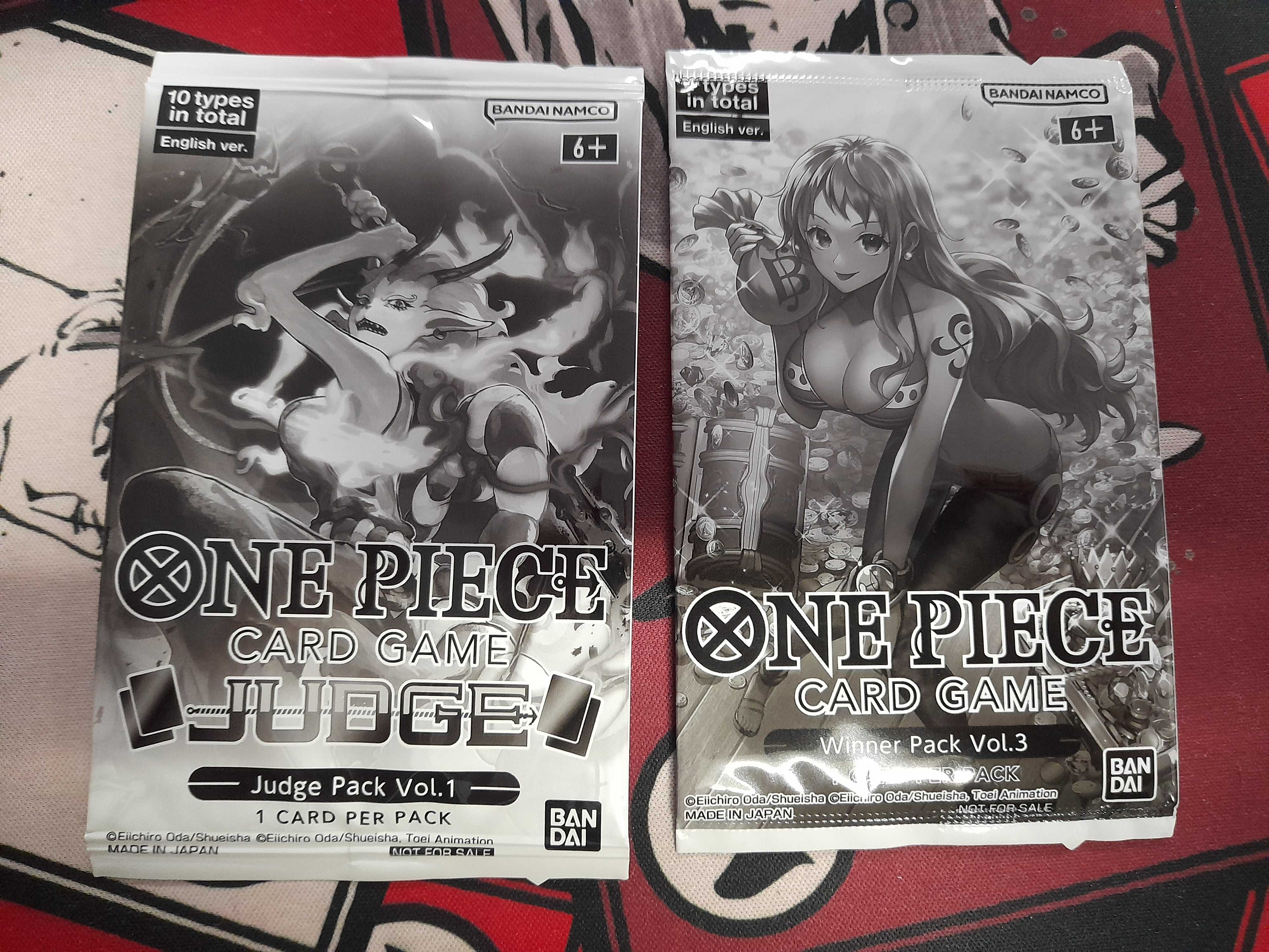 One Piece card game Winner e Judge cards