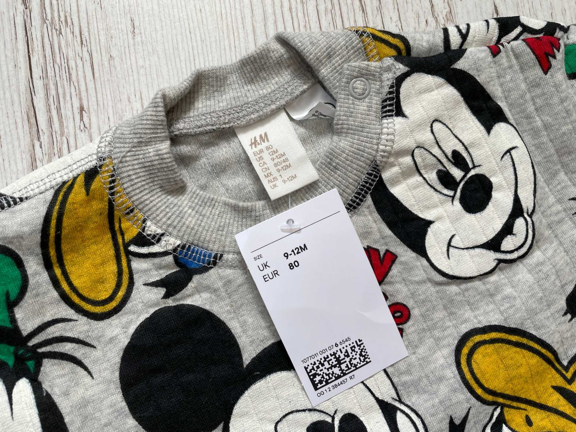 Костюм H&M на 9/12міс. (74/80см) Mikki Mouse, світшот, штани, штаны