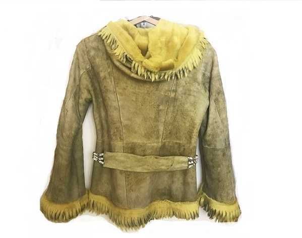Дубленка женская короткая куртка Джунгли натуральная