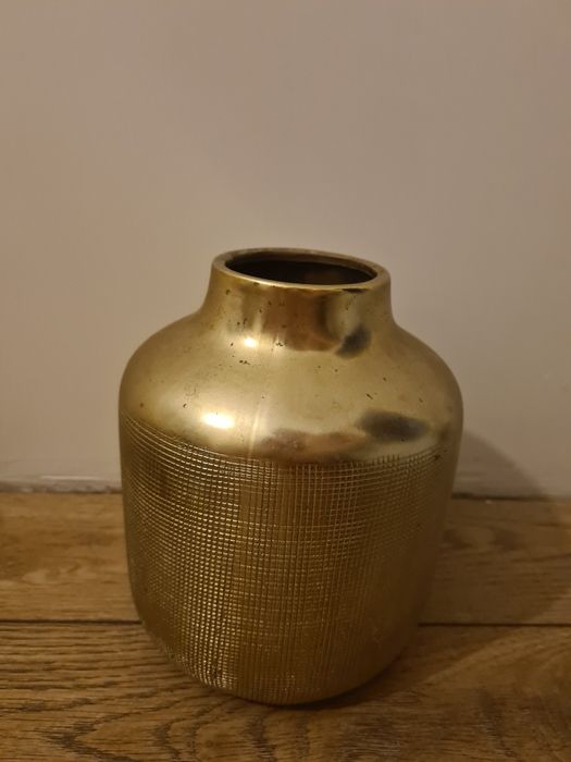Złoty wazon Homla 18cm