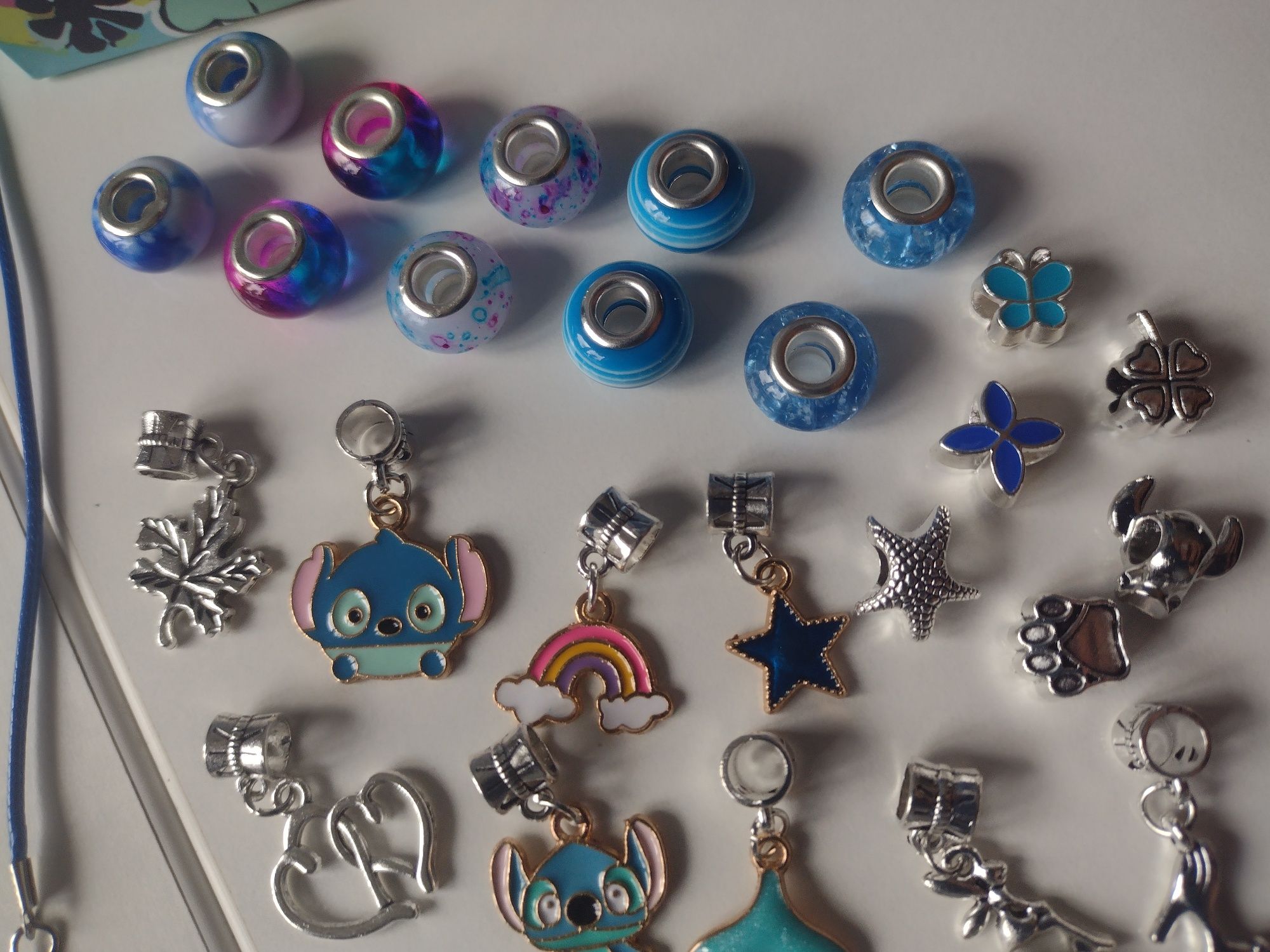 STITCH Zestaw do robienia bransoletek biżuterii charms Prezent