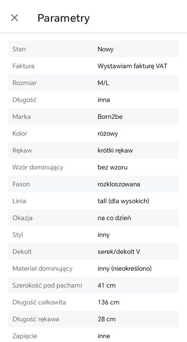 Born2Be Różowa Sukienka damska M/L Z gumką w talii

Kod produktu: 3204