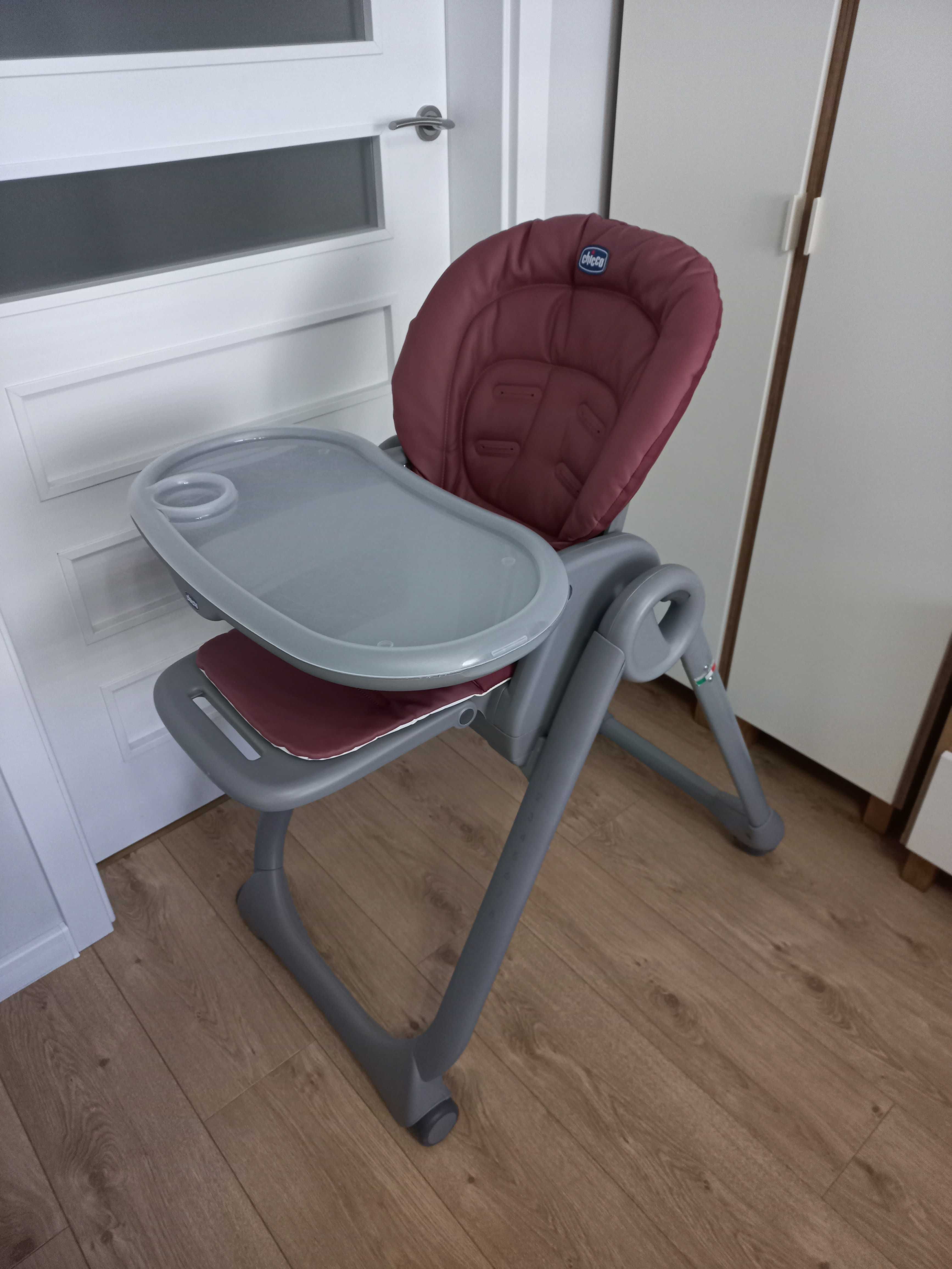 Krzesełko do karmienia Chicco Polly Magic Relax z podnóżkiem Stan BDB