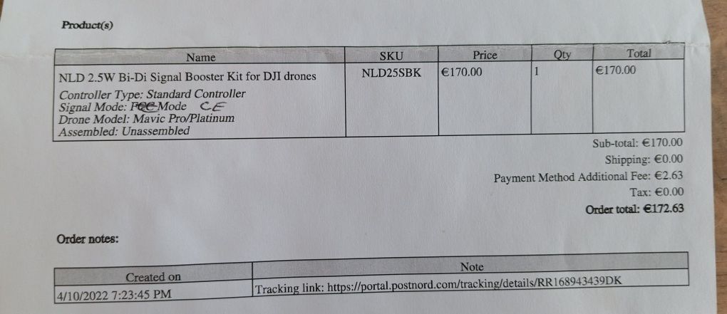 Wzmacniacz sygnału dla drona nld 2.5w bi-di signal booster kit DJI dro