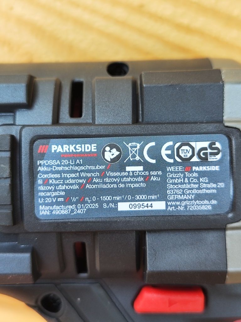 Акумуляторний гайковерт Parkside Performance PPDSSA 20-Li A1