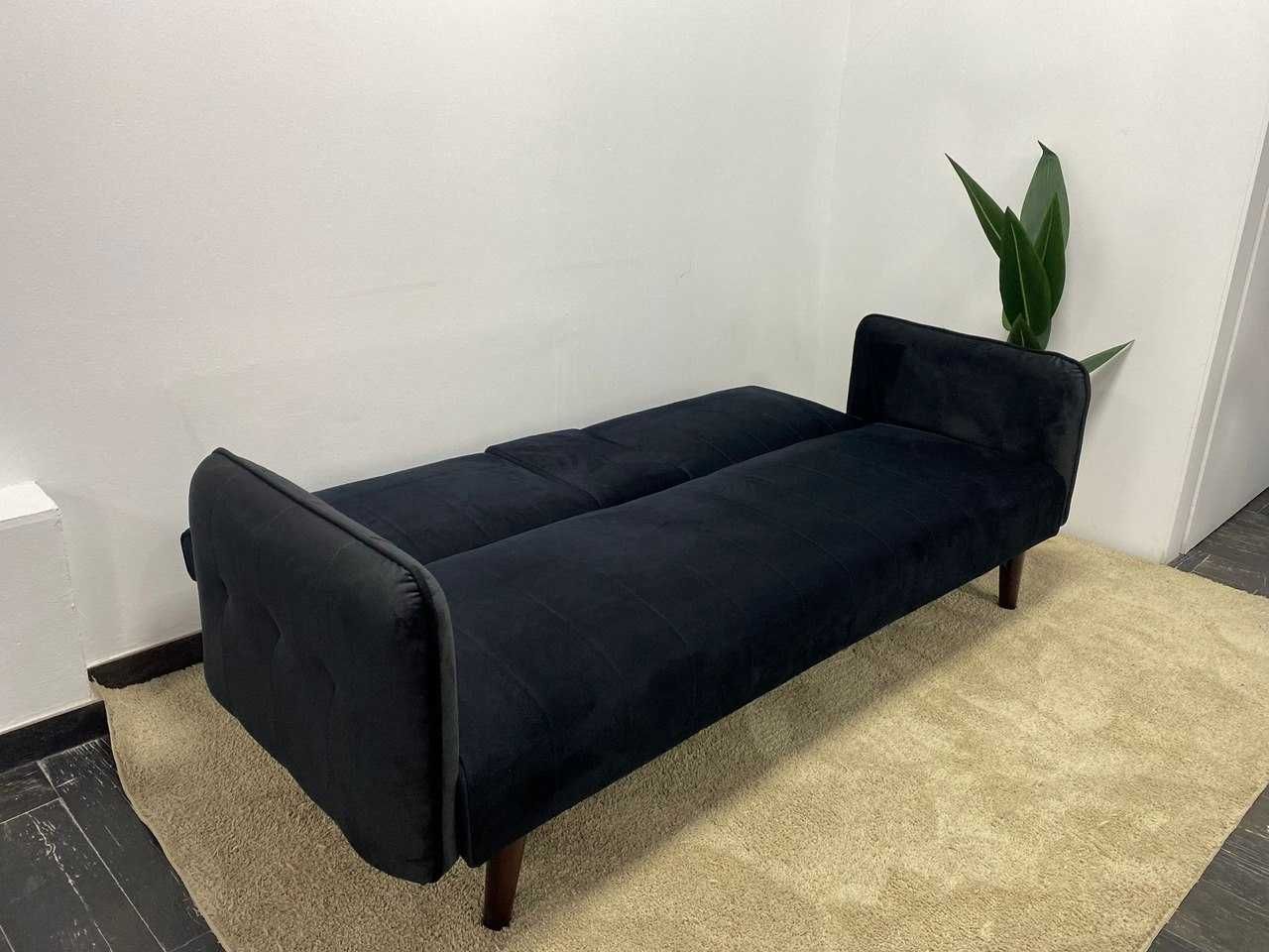 Sofá cama em veludo com suporte para copo e portes grátis