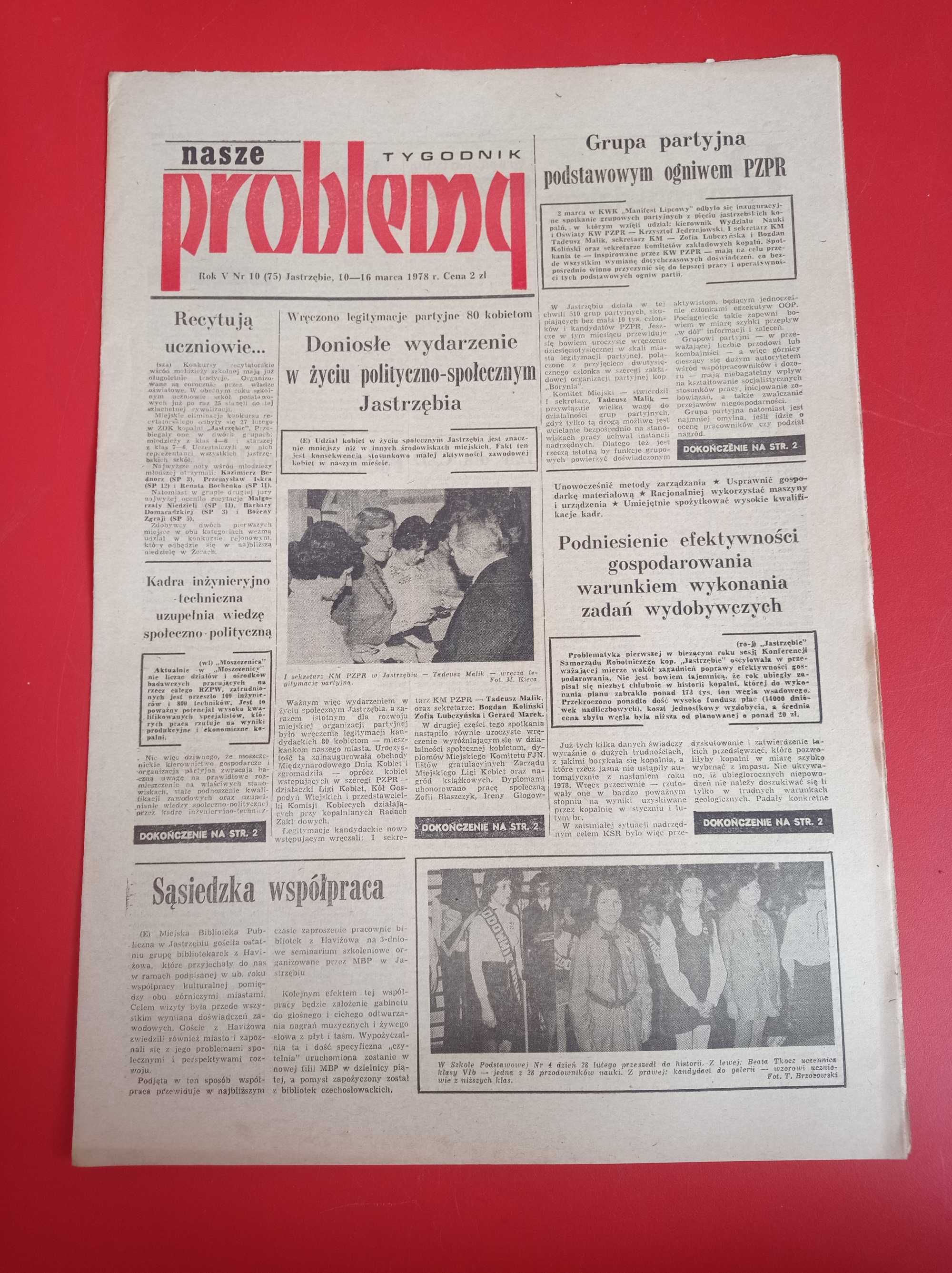 Nasze problemy, Jastrzębie, nr 10, 10-16 marca 1978