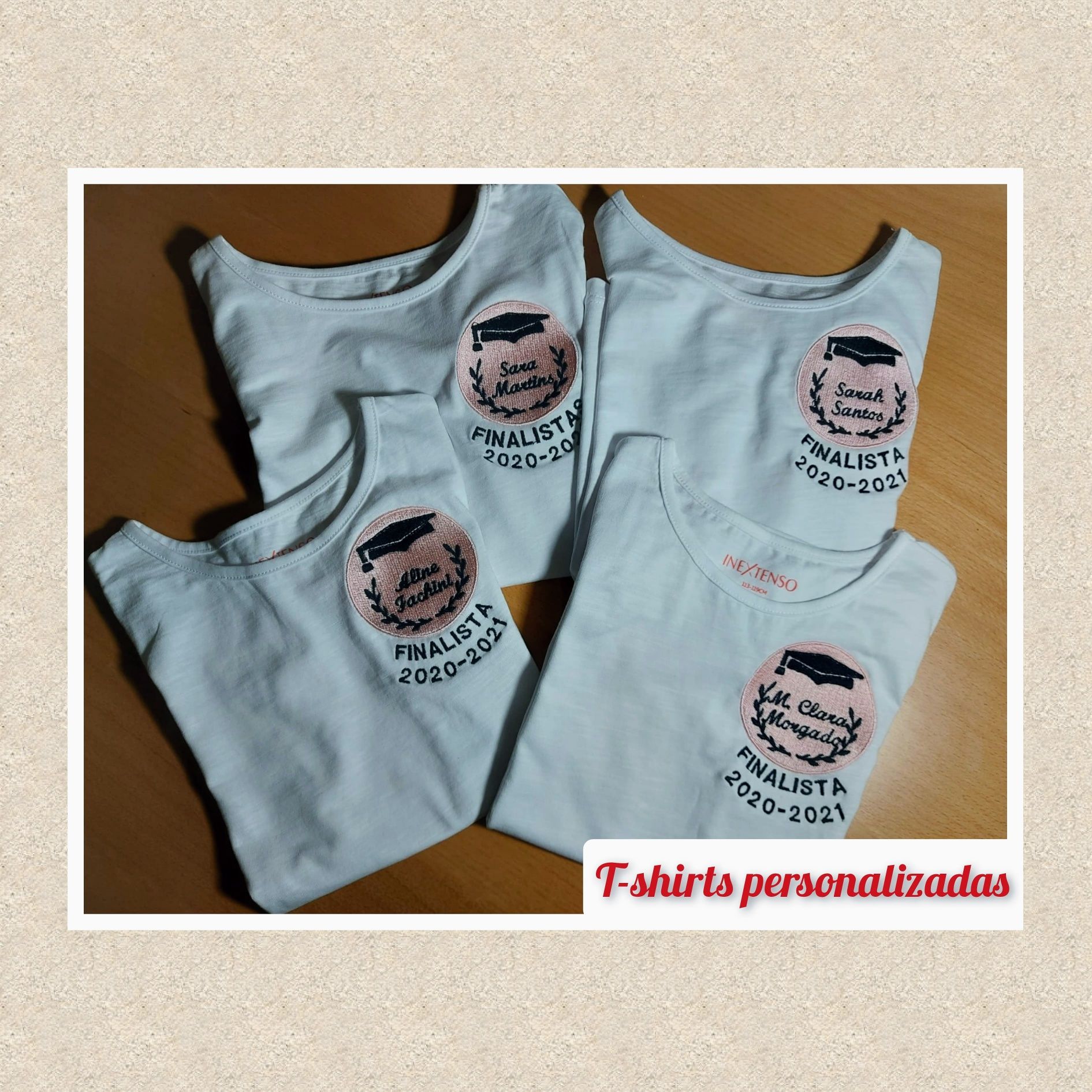 T-shirts com bordado personalizado