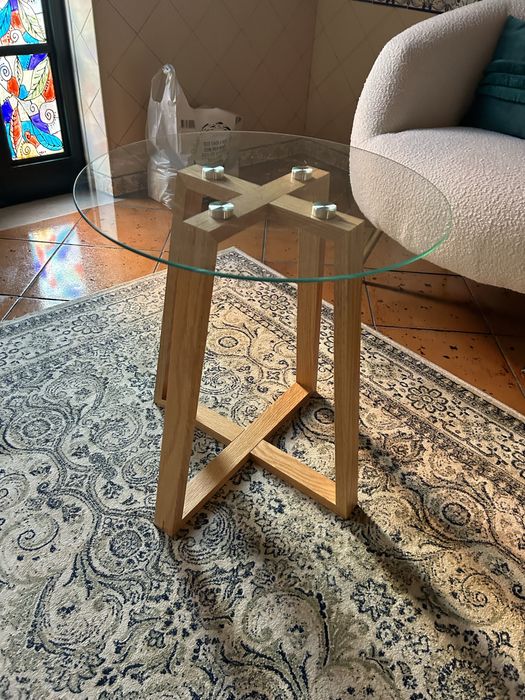 2 mesas conjunto - vidro