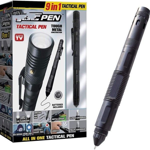 Tactic Pen - Caneta Multifuncional 9 em 1