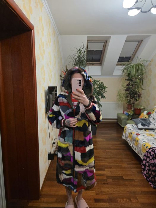 Норкова шубка двустороння