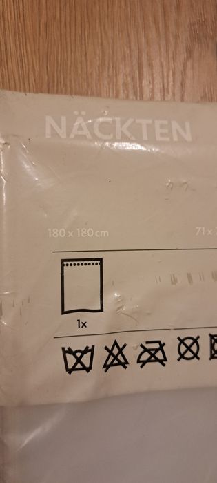 Zasłona prysznicowa przezroczyste IKEA 180x180 cm