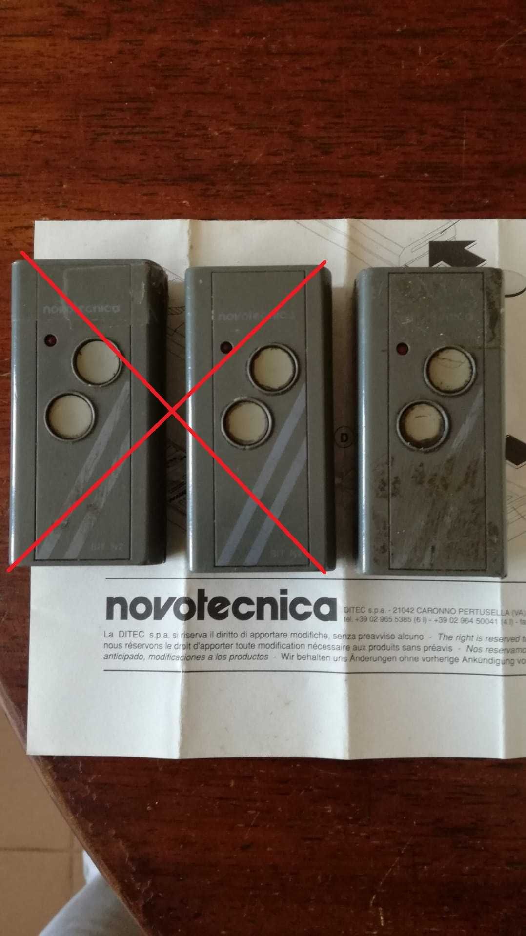 Receptor + comandos de motores portão (Novotecnica)