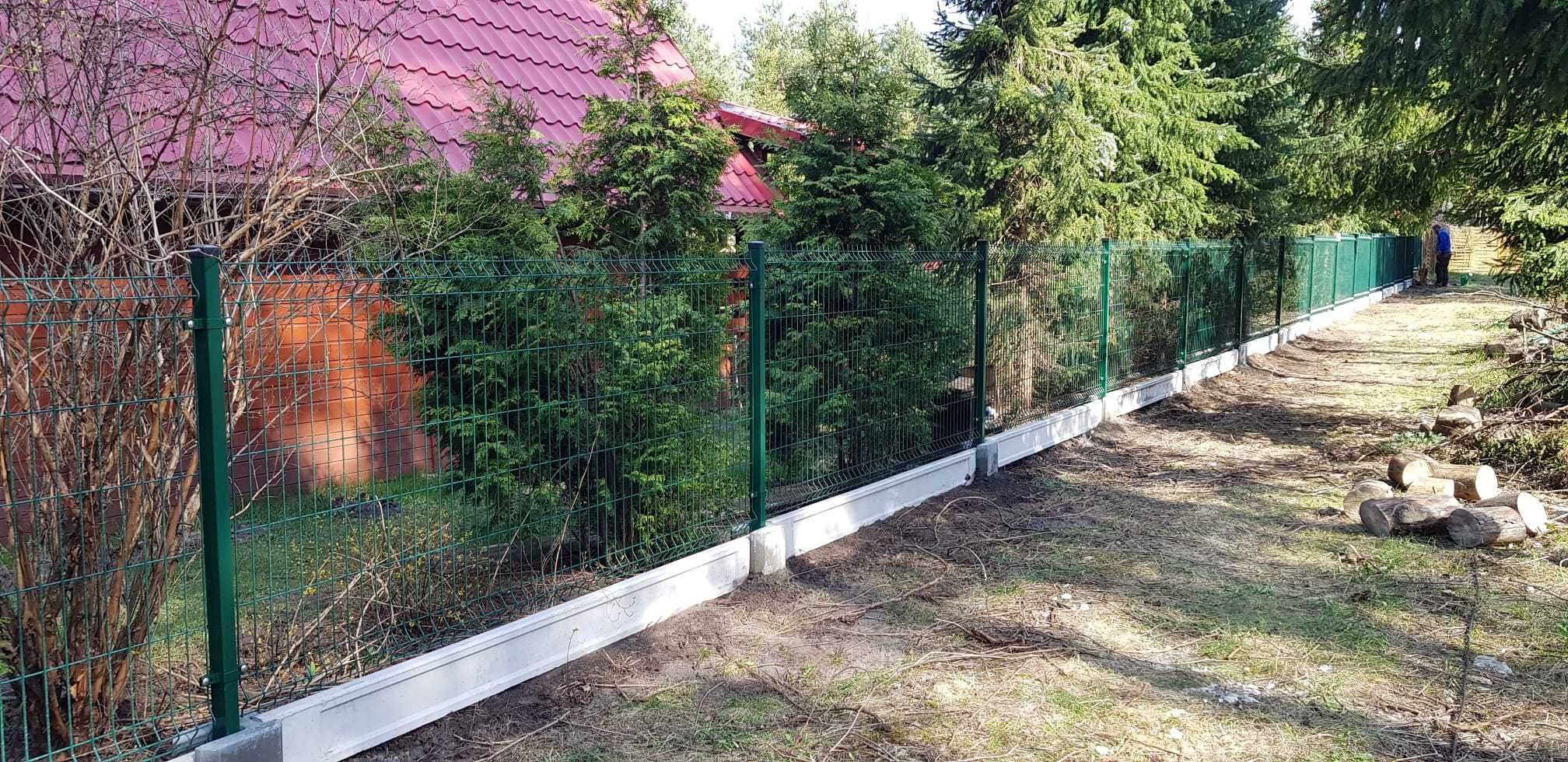 Ogrodzenie panelowe Ogrodzenia panel 123 podmurówka 20 cm MONTAŻ