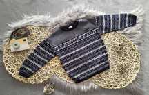 Granatowy sweter świąteczny 98 H&M