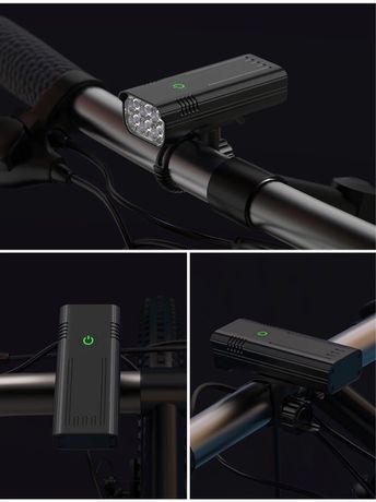 Luz 6x LED frente USB bicicleta powerbank 5200 mAh