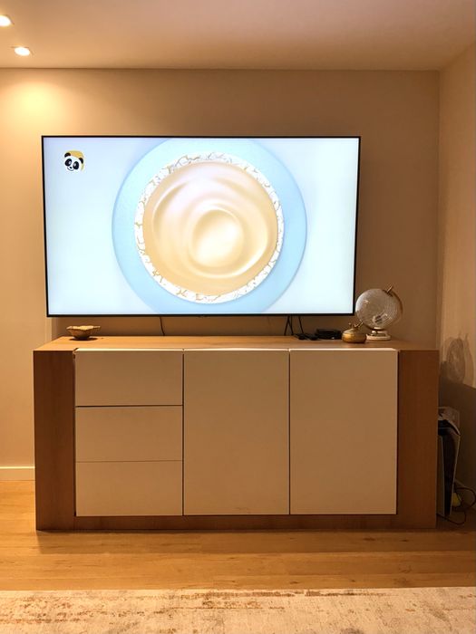 Vendo aparador de sala carvalho e branco