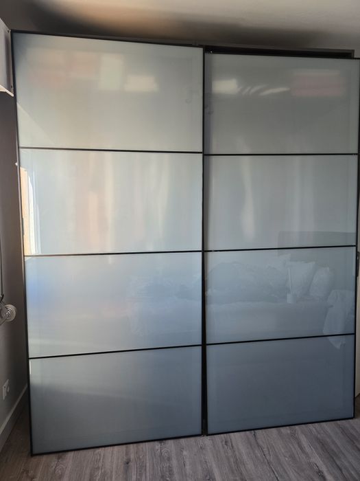 Portas Vidro deslizantes p/ Roupeiro PAX IKEA L2m x A2,36m c/calhas