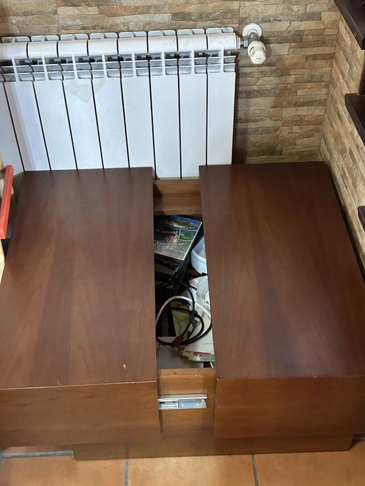 Mesa de centro/garrafeira em cerejeira