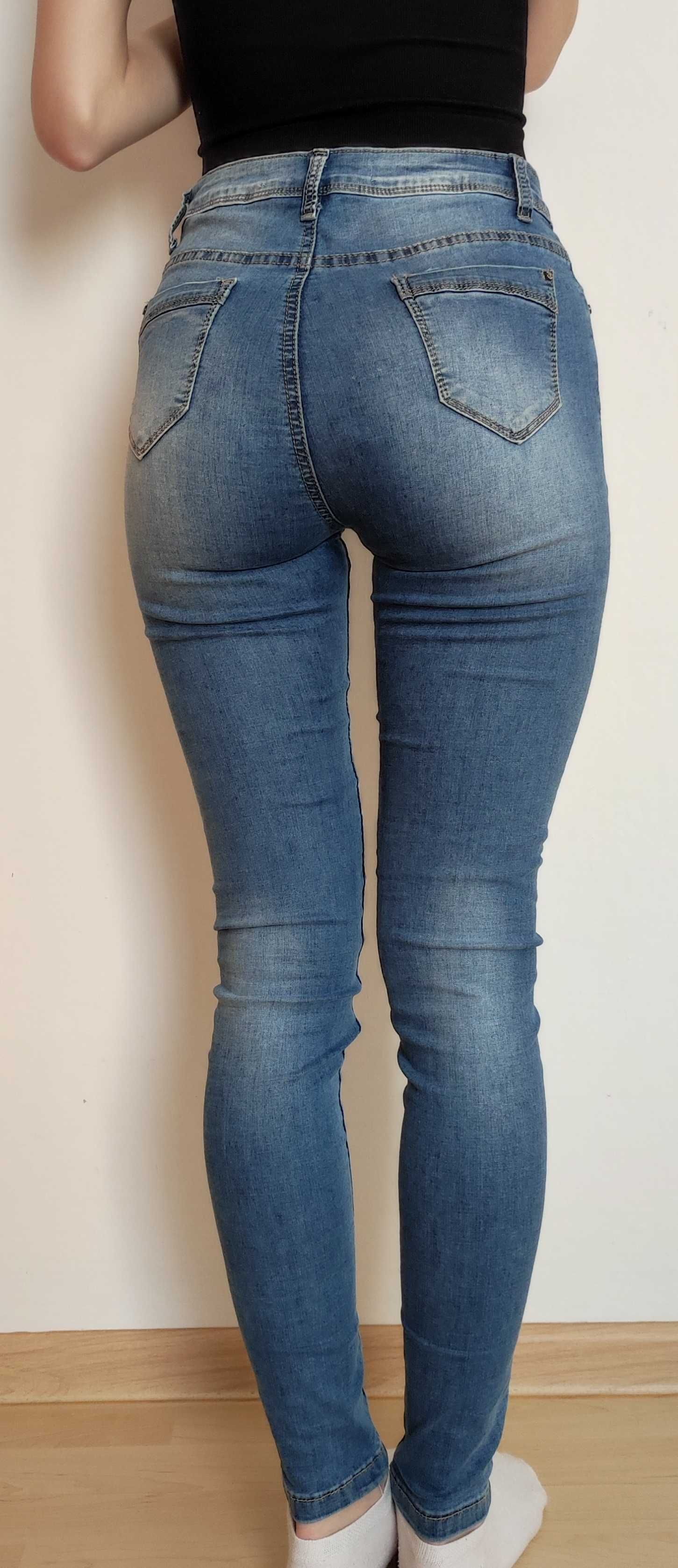 Dżinsy niebieskie rurki skinny jeans rozm. XS/S