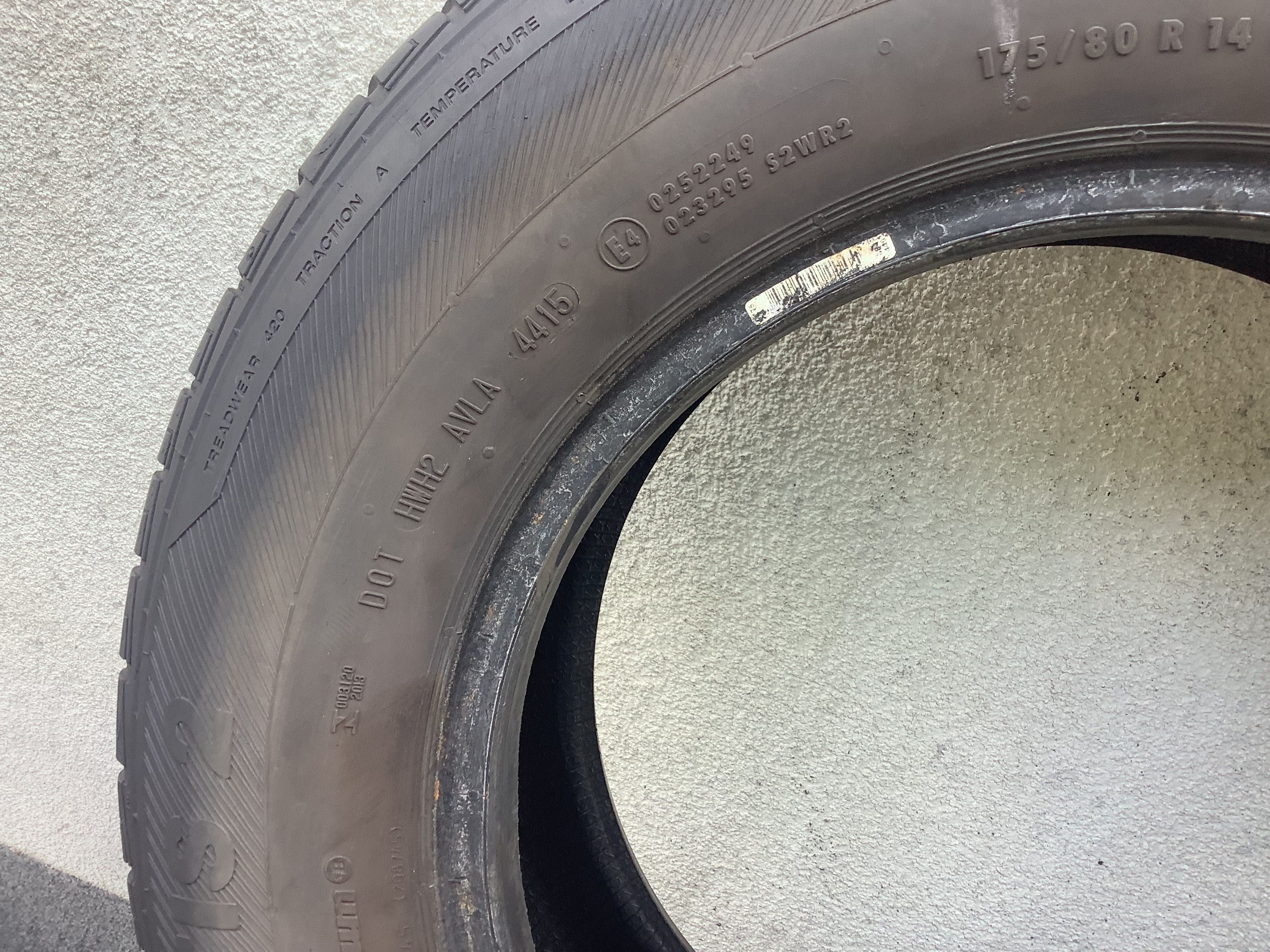 BARUM 175/80r14  4szt opony lato letnie 5.3mm 2015r