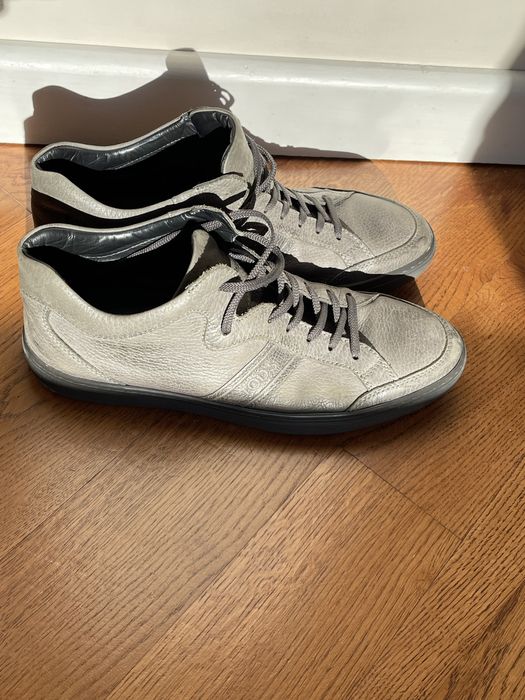 Чоловічі шкіряні високі кеди TODS сірого кольору 43 розмір (Italy)