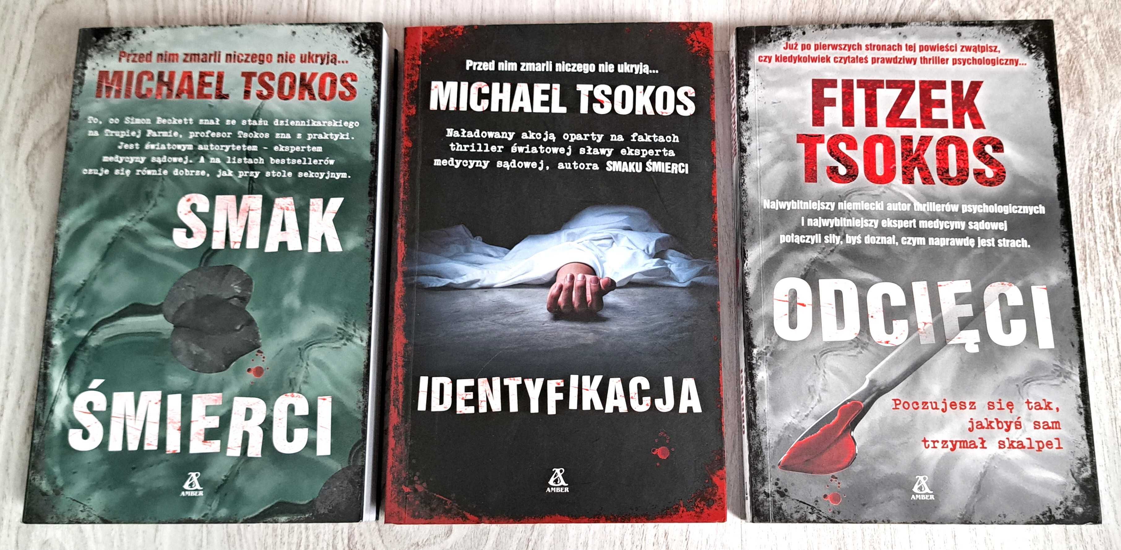 3x Michael Tsokos Smak śmierci Identyfikacja Odcięci Sebastian Fitzek
