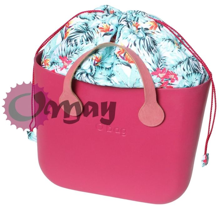 organizer do OBAG MINI worek liście turkusowe 2 kieszenie komin OMAY