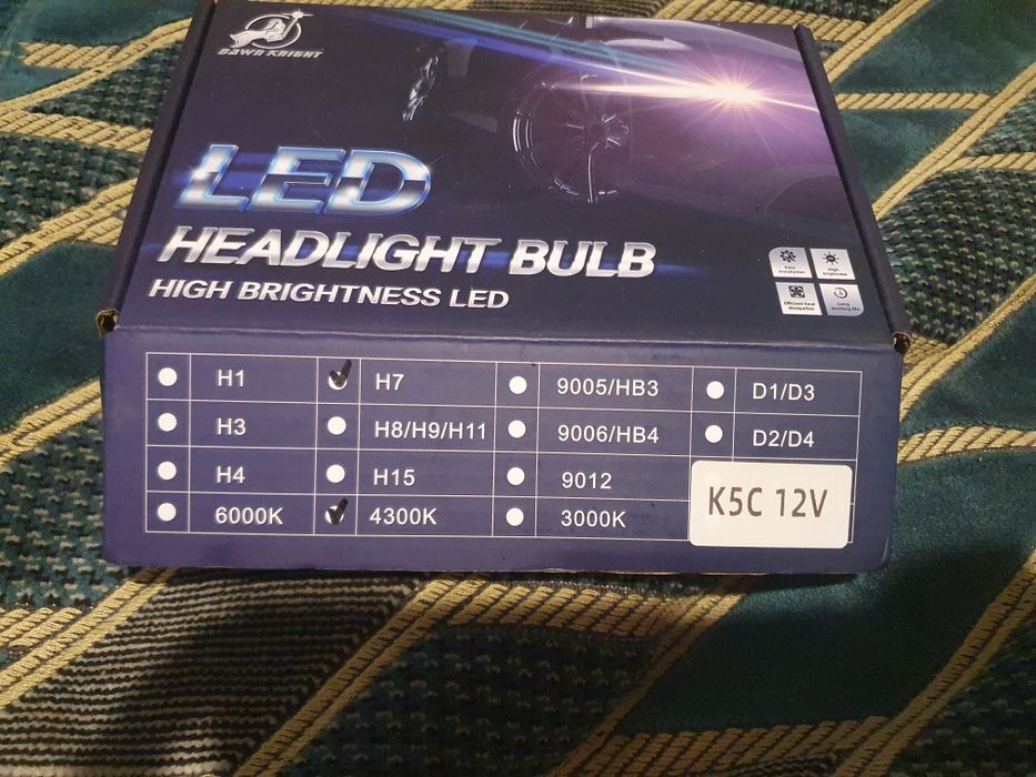 Лед лампы  k5c h7 4300; комплект ксенона 35  h11