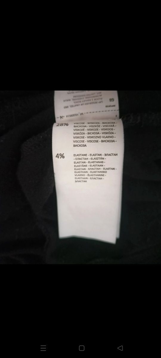 Czarna bluzka z chokerem House L XL rękaw 3 4