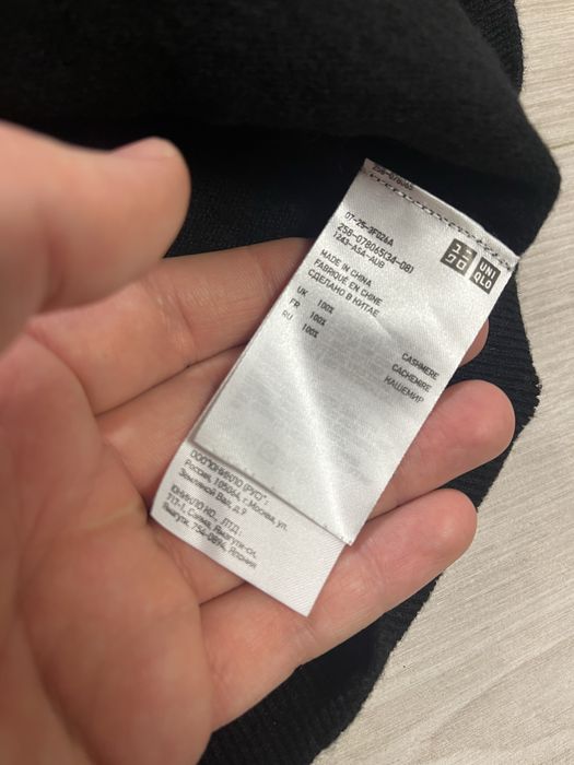 Женский кашемировый свитер кофта Uniqlo черный